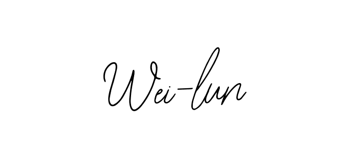 Design your own signature with our free online signature maker. With this signature software, you can create a handwritten (Bearetta-2O07w) signature for name Wei-lun. Wei-lun signature style 12 images and pictures png