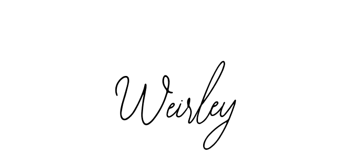 How to make Weirley name signature. Use Bearetta-2O07w style for creating short signs online. This is the latest handwritten sign. Weirley signature style 12 images and pictures png