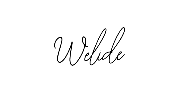 How to make Welide signature? Bearetta-2O07w is a professional autograph style. Create handwritten signature for Welide name. Welide signature style 12 images and pictures png
