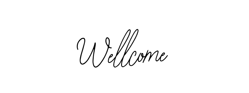 Use a signature maker to create a handwritten signature online. With this signature software, you can design (Bearetta-2O07w) your own signature for name Wellcome. Wellcome signature style 12 images and pictures png