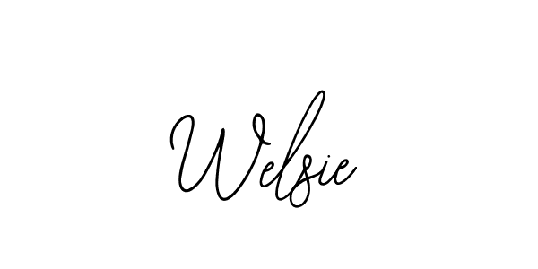 if you are searching for the best signature style for your name Welsie. so please give up your signature search. here we have designed multiple signature styles  using Bearetta-2O07w. Welsie signature style 12 images and pictures png