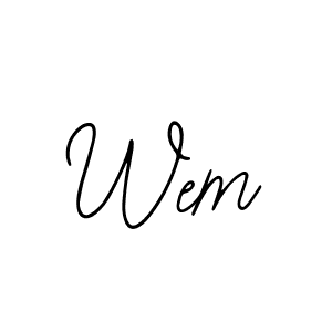 if you are searching for the best signature style for your name Wem. so please give up your signature search. here we have designed multiple signature styles  using Bearetta-2O07w. Wem signature style 12 images and pictures png