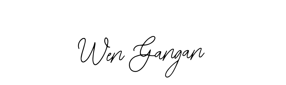 How to make Wen Gangan signature? Bearetta-2O07w is a professional autograph style. Create handwritten signature for Wen Gangan name. Wen Gangan signature style 12 images and pictures png