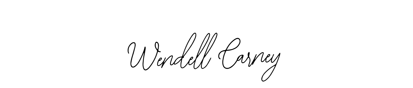 How to make Wendell Carney name signature. Use Bearetta-2O07w style for creating short signs online. This is the latest handwritten sign. Wendell Carney signature style 12 images and pictures png