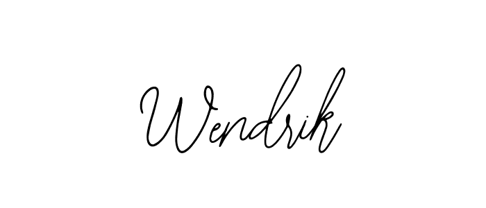 You should practise on your own different ways (Bearetta-2O07w) to write your name (Wendrik) in signature. don't let someone else do it for you. Wendrik signature style 12 images and pictures png