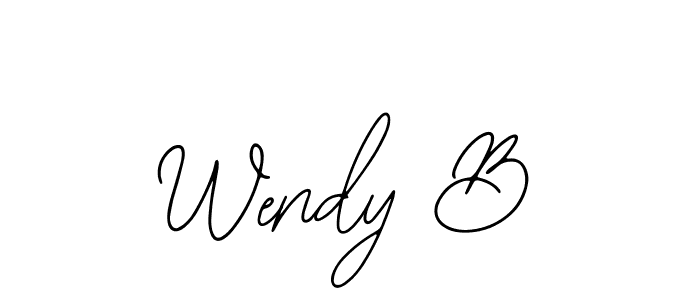 You can use this online signature creator to create a handwritten signature for the name Wendy B. This is the best online autograph maker. Wendy B signature style 12 images and pictures png