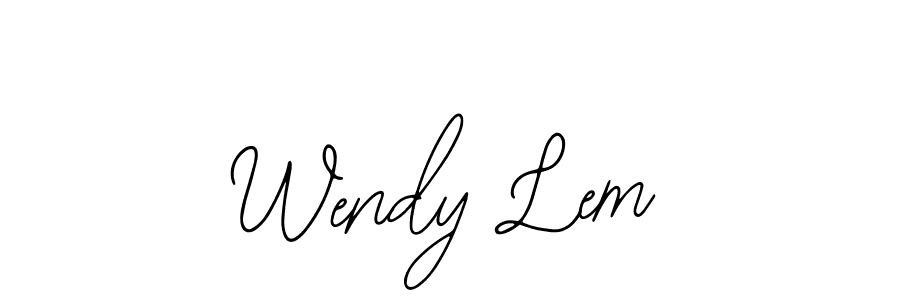 Make a short Wendy Lem signature style. Manage your documents anywhere anytime using Bearetta-2O07w. Create and add eSignatures, submit forms, share and send files easily. Wendy Lem signature style 12 images and pictures png