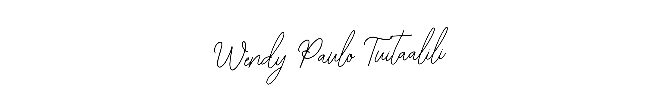 if you are searching for the best signature style for your name Wendy Paulo Tuitaalili. so please give up your signature search. here we have designed multiple signature styles  using Bearetta-2O07w. Wendy Paulo Tuitaalili signature style 12 images and pictures png