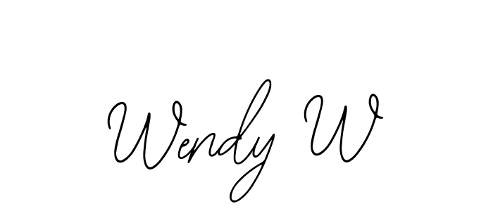 Make a beautiful signature design for name Wendy W. Use this online signature maker to create a handwritten signature for free. Wendy W signature style 12 images and pictures png