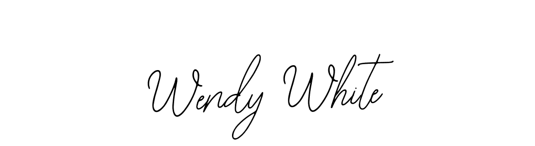 You should practise on your own different ways (Bearetta-2O07w) to write your name (Wendy White) in signature. don't let someone else do it for you. Wendy White signature style 12 images and pictures png