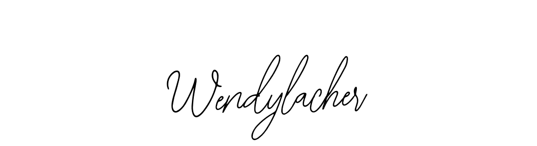 How to make Wendylacher name signature. Use Bearetta-2O07w style for creating short signs online. This is the latest handwritten sign. Wendylacher signature style 12 images and pictures png