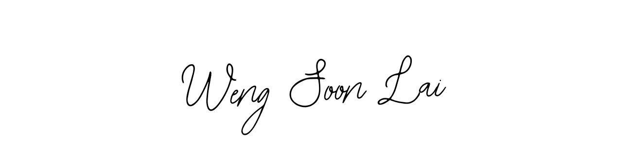 Also You can easily find your signature by using the search form. We will create Weng Soon Lai name handwritten signature images for you free of cost using Bearetta-2O07w sign style. Weng Soon Lai signature style 12 images and pictures png