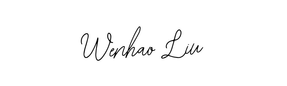 This is the best signature style for the Wenhao Liu name. Also you like these signature font (Bearetta-2O07w). Mix name signature. Wenhao Liu signature style 12 images and pictures png