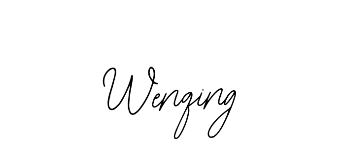 Use a signature maker to create a handwritten signature online. With this signature software, you can design (Bearetta-2O07w) your own signature for name Wenqing. Wenqing signature style 12 images and pictures png