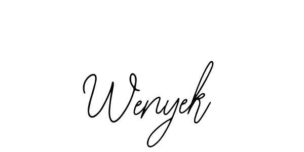 Similarly Bearetta-2O07w is the best handwritten signature design. Signature creator online .You can use it as an online autograph creator for name Wenyek. Wenyek signature style 12 images and pictures png