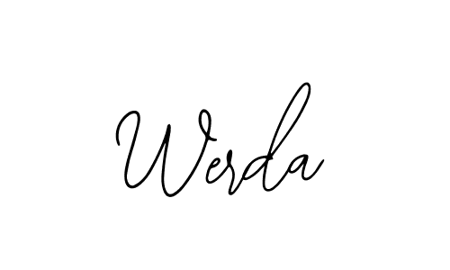 if you are searching for the best signature style for your name Werda. so please give up your signature search. here we have designed multiple signature styles  using Bearetta-2O07w. Werda signature style 12 images and pictures png