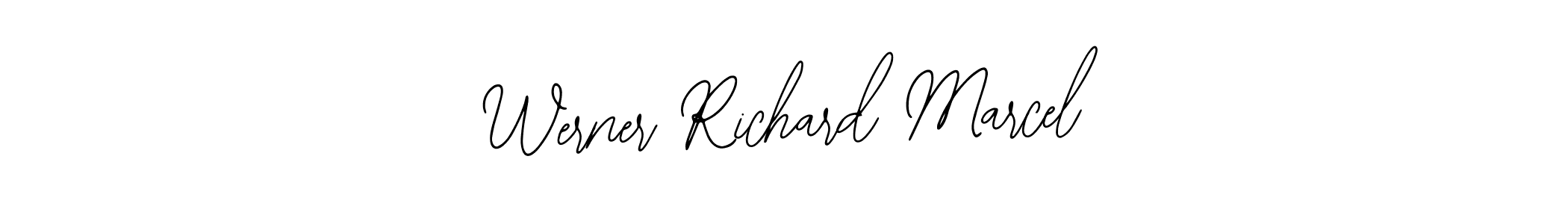 You should practise on your own different ways (Bearetta-2O07w) to write your name (Werner Richard Marcel) in signature. don't let someone else do it for you. Werner Richard Marcel signature style 12 images and pictures png