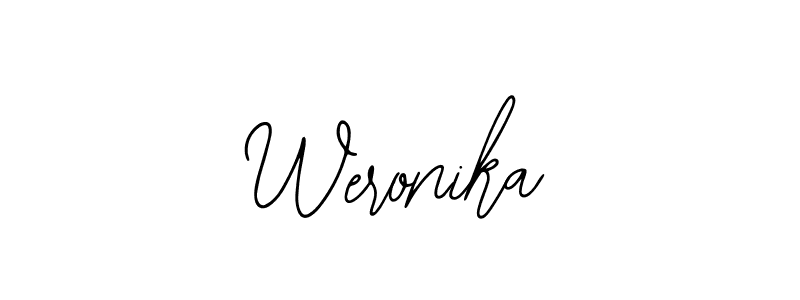 Design your own signature with our free online signature maker. With this signature software, you can create a handwritten (Bearetta-2O07w) signature for name Weronika. Weronika signature style 12 images and pictures png