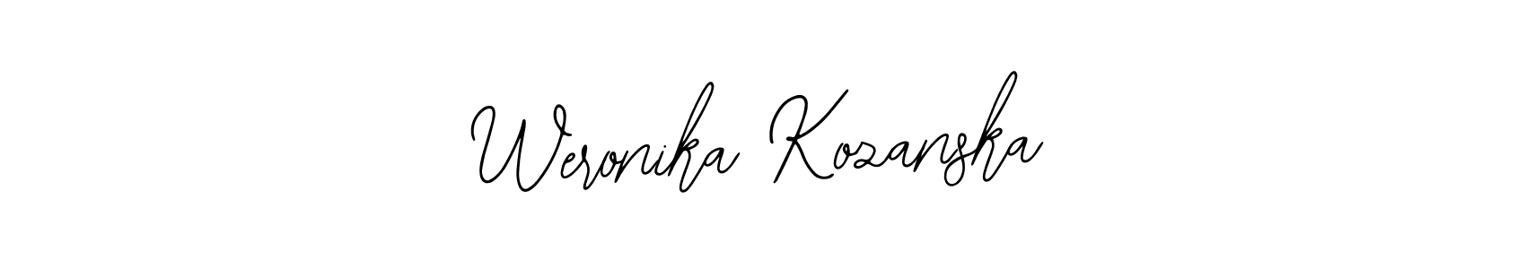 Bearetta-2O07w is a professional signature style that is perfect for those who want to add a touch of class to their signature. It is also a great choice for those who want to make their signature more unique. Get Weronika Kozanska name to fancy signature for free. Weronika Kozanska signature style 12 images and pictures png