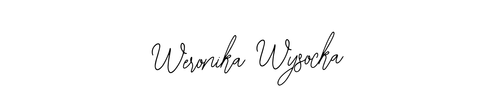 if you are searching for the best signature style for your name Weronika Wysocka. so please give up your signature search. here we have designed multiple signature styles  using Bearetta-2O07w. Weronika Wysocka signature style 12 images and pictures png
