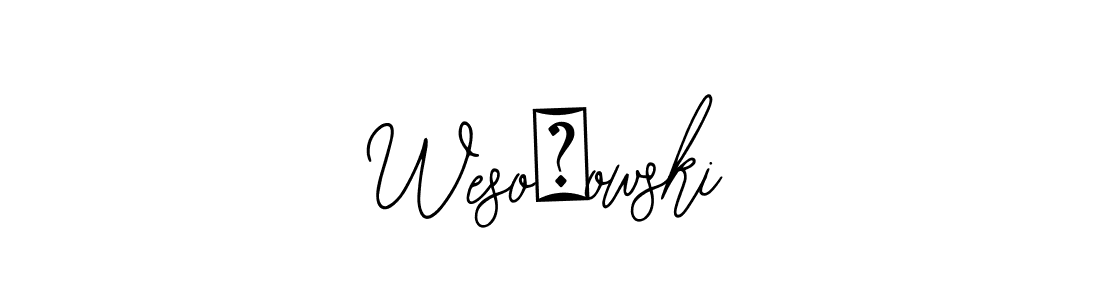 Similarly Bearetta-2O07w is the best handwritten signature design. Signature creator online .You can use it as an online autograph creator for name WesoŁowski. WesoŁowski signature style 12 images and pictures png