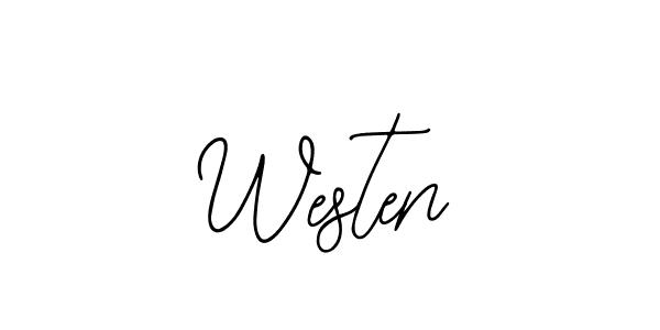 You should practise on your own different ways (Bearetta-2O07w) to write your name (Westen) in signature. don't let someone else do it for you. Westen signature style 12 images and pictures png