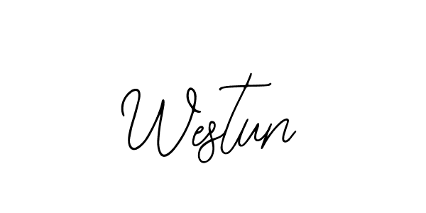 Use a signature maker to create a handwritten signature online. With this signature software, you can design (Bearetta-2O07w) your own signature for name Westun. Westun signature style 12 images and pictures png