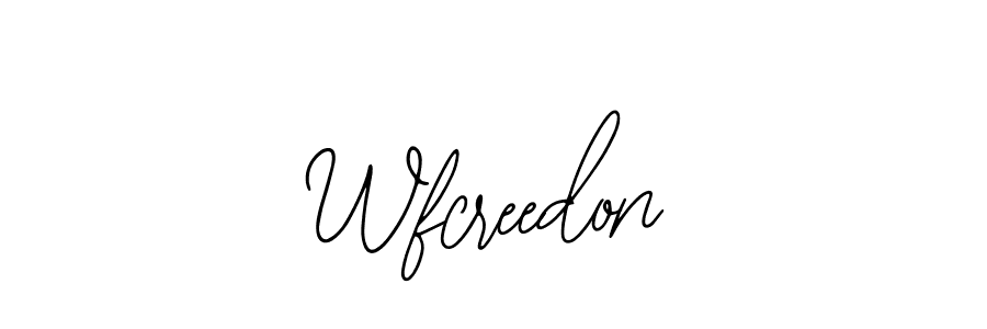 Bearetta-2O07w is a professional signature style that is perfect for those who want to add a touch of class to their signature. It is also a great choice for those who want to make their signature more unique. Get Wfcreedon name to fancy signature for free. Wfcreedon signature style 12 images and pictures png