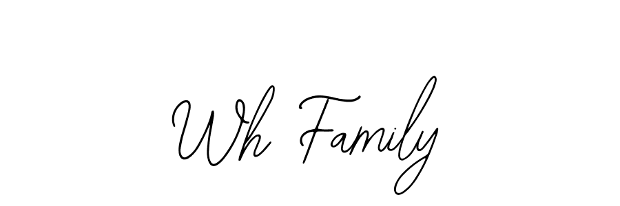 Similarly Bearetta-2O07w is the best handwritten signature design. Signature creator online .You can use it as an online autograph creator for name Wh Family. Wh Family signature style 12 images and pictures png