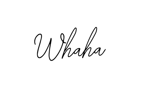 How to make Whaha signature? Bearetta-2O07w is a professional autograph style. Create handwritten signature for Whaha name. Whaha signature style 12 images and pictures png