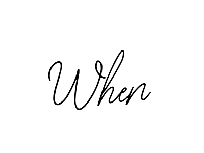 You should practise on your own different ways (Bearetta-2O07w) to write your name (When) in signature. don't let someone else do it for you. When signature style 12 images and pictures png