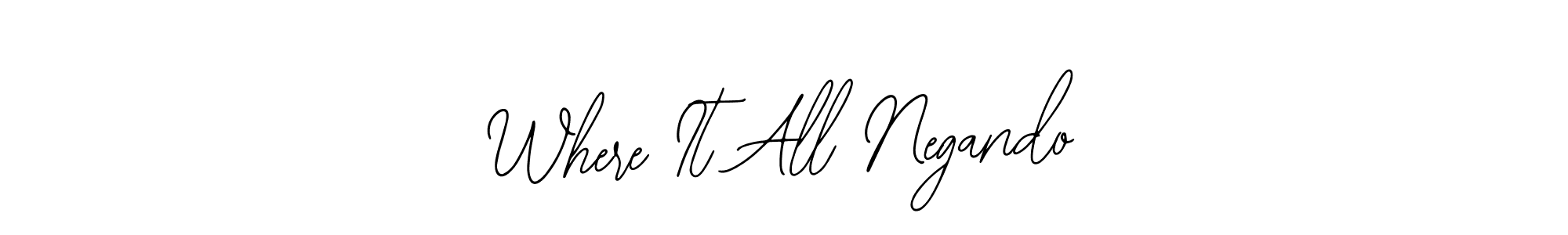 Make a short Where It All Negando signature style. Manage your documents anywhere anytime using Bearetta-2O07w. Create and add eSignatures, submit forms, share and send files easily. Where It All Negando signature style 12 images and pictures png