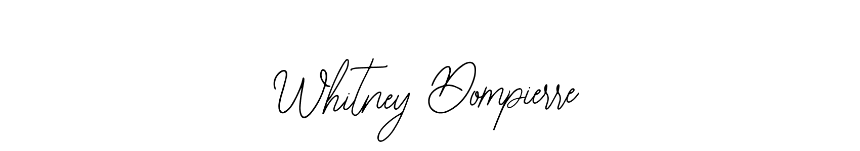 The best way (Bearetta-2O07w) to make a short signature is to pick only two or three words in your name. The name Whitney Dompierre include a total of six letters. For converting this name. Whitney Dompierre signature style 12 images and pictures png