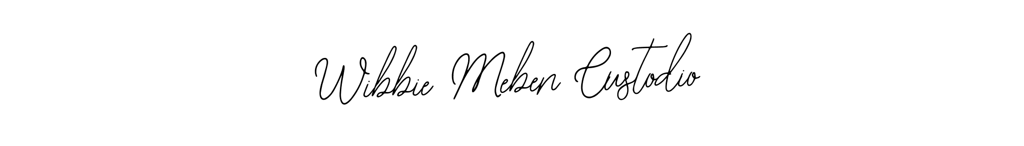 See photos of Wibbie Meben Custodio official signature by Spectra . Check more albums & portfolios. Read reviews & check more about Bearetta-2O07w font. Wibbie Meben Custodio signature style 12 images and pictures png