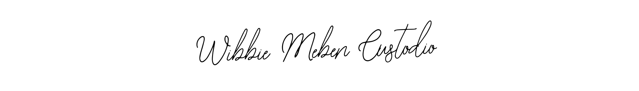 Use a signature maker to create a handwritten signature online. With this signature software, you can design (Bearetta-2O07w) your own signature for name Wibbie Meben Custodio. Wibbie Meben Custodio signature style 12 images and pictures png