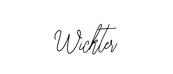 You should practise on your own different ways (Bearetta-2O07w) to write your name (Wickter) in signature. don't let someone else do it for you. Wickter signature style 12 images and pictures png