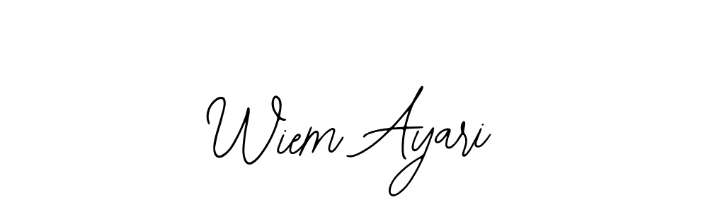 How to make Wiem Ayari name signature. Use Bearetta-2O07w style for creating short signs online. This is the latest handwritten sign. Wiem Ayari signature style 12 images and pictures png