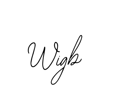 You should practise on your own different ways (Bearetta-2O07w) to write your name (Wigb) in signature. don't let someone else do it for you. Wigb signature style 12 images and pictures png