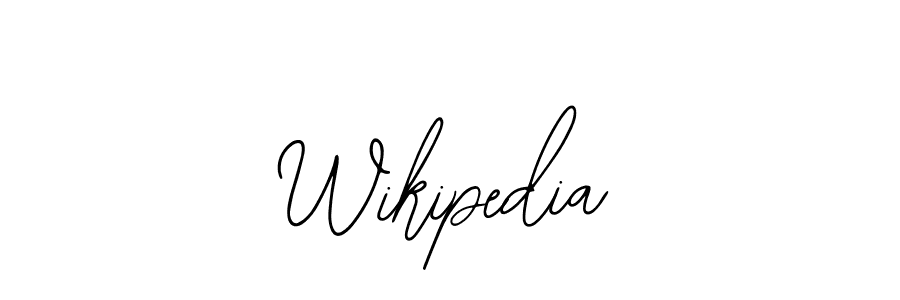 if you are searching for the best signature style for your name Wikipedia. so please give up your signature search. here we have designed multiple signature styles  using Bearetta-2O07w. Wikipedia signature style 12 images and pictures png