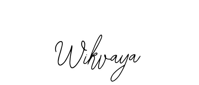 How to make Wikvaya name signature. Use Bearetta-2O07w style for creating short signs online. This is the latest handwritten sign. Wikvaya signature style 12 images and pictures png