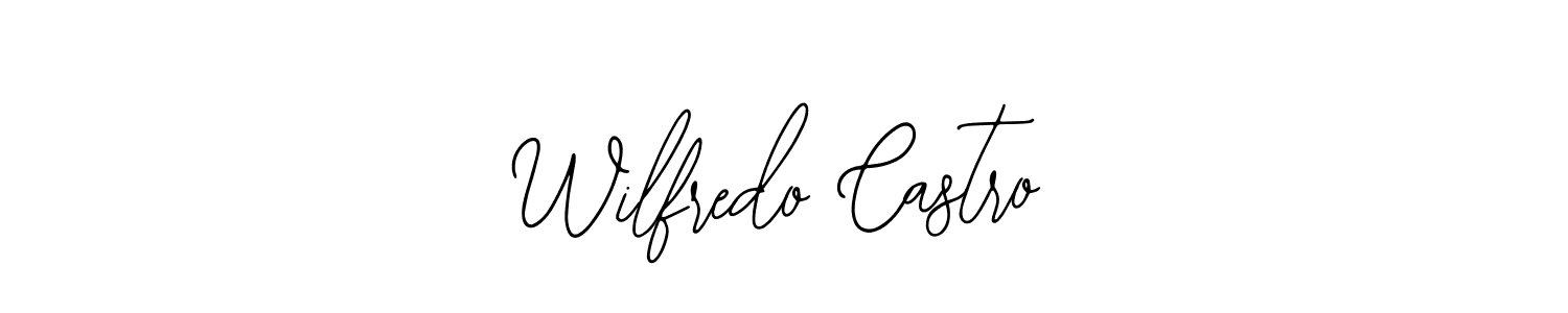 How to make Wilfredo Castro name signature. Use Bearetta-2O07w style for creating short signs online. This is the latest handwritten sign. Wilfredo Castro signature style 12 images and pictures png