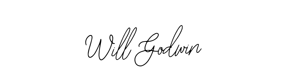 How to make Will Godwin name signature. Use Bearetta-2O07w style for creating short signs online. This is the latest handwritten sign. Will Godwin signature style 12 images and pictures png