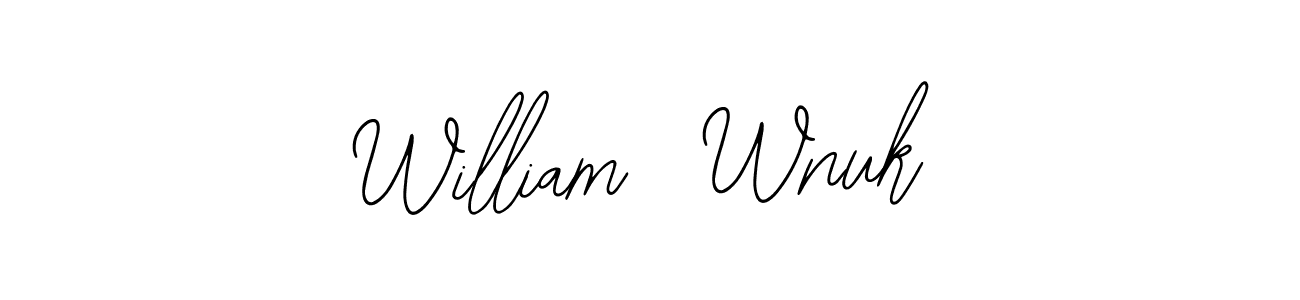 Use a signature maker to create a handwritten signature online. With this signature software, you can design (Bearetta-2O07w) your own signature for name William  Wnuk. William  Wnuk signature style 12 images and pictures png