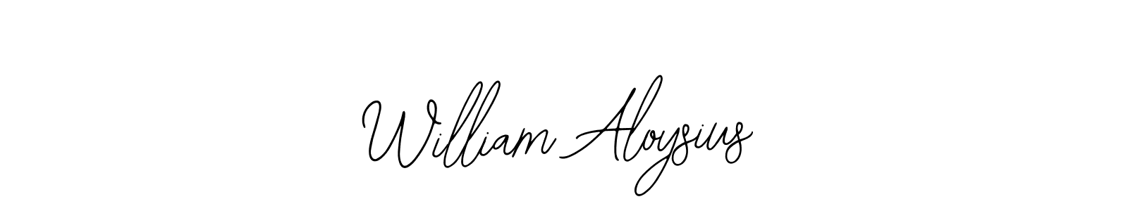 Make a beautiful signature design for name William Aloysius. With this signature (Bearetta-2O07w) style, you can create a handwritten signature for free. William Aloysius signature style 12 images and pictures png