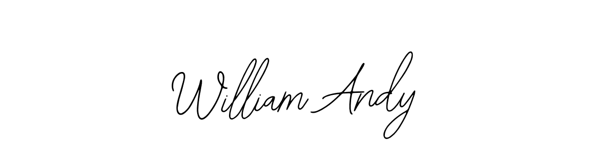 Design your own signature with our free online signature maker. With this signature software, you can create a handwritten (Bearetta-2O07w) signature for name William Andy. William Andy signature style 12 images and pictures png