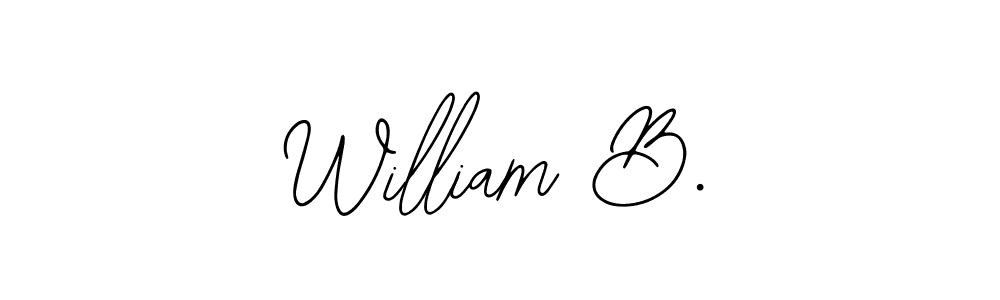 Make a beautiful signature design for name William B.. With this signature (Bearetta-2O07w) style, you can create a handwritten signature for free. William B. signature style 12 images and pictures png