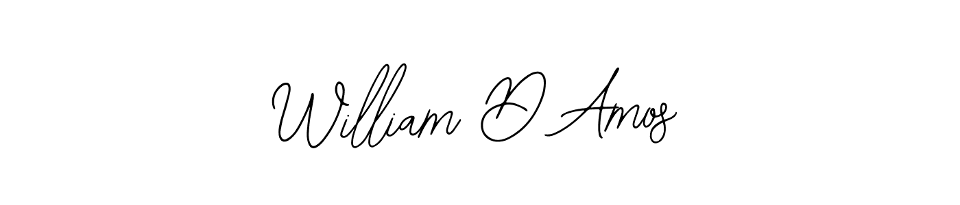 You should practise on your own different ways (Bearetta-2O07w) to write your name (William D Amos) in signature. don't let someone else do it for you. William D Amos signature style 12 images and pictures png