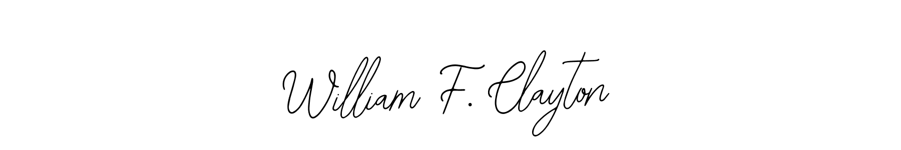 The best way (Bearetta-2O07w) to make a short signature is to pick only two or three words in your name. The name William F. Clayton include a total of six letters. For converting this name. William F. Clayton signature style 12 images and pictures png