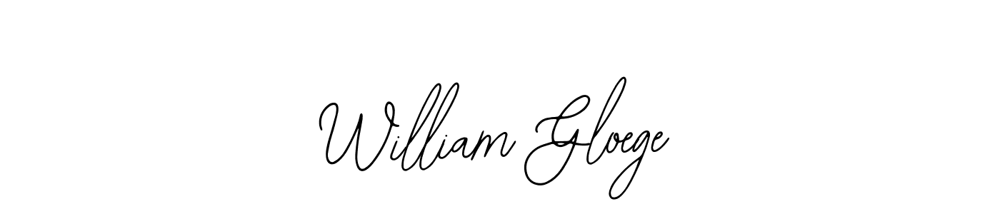 The best way (Bearetta-2O07w) to make a short signature is to pick only two or three words in your name. The name William Gloege include a total of six letters. For converting this name. William Gloege signature style 12 images and pictures png