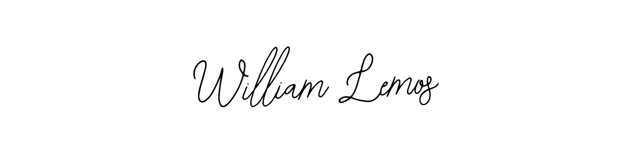 You should practise on your own different ways (Bearetta-2O07w) to write your name (William Lemos) in signature. don't let someone else do it for you. William Lemos signature style 12 images and pictures png